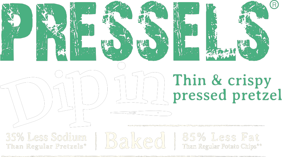 Dip in thin & crispy pressed pretzel