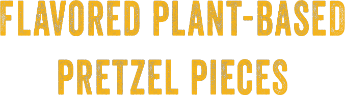 Flavored plant-based pretzel pieces
